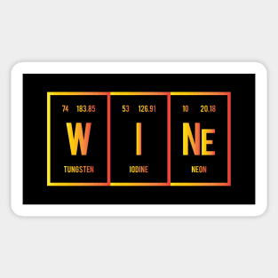 Wine - Periodic Table of Elements Sticker